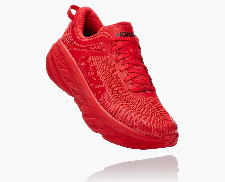 Hoka One One Koşu Ayakkabısı Erkek Kırmızı - Bondi 7 - SU6358904